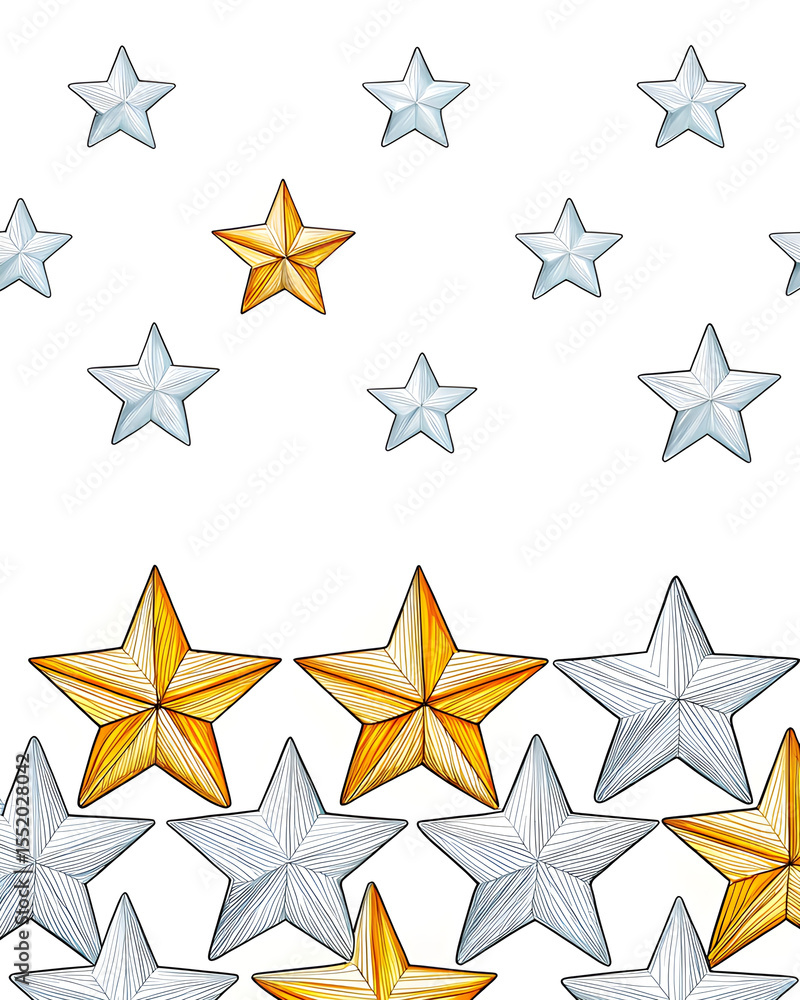Obraz premium Minimalist star repeat on cream 
