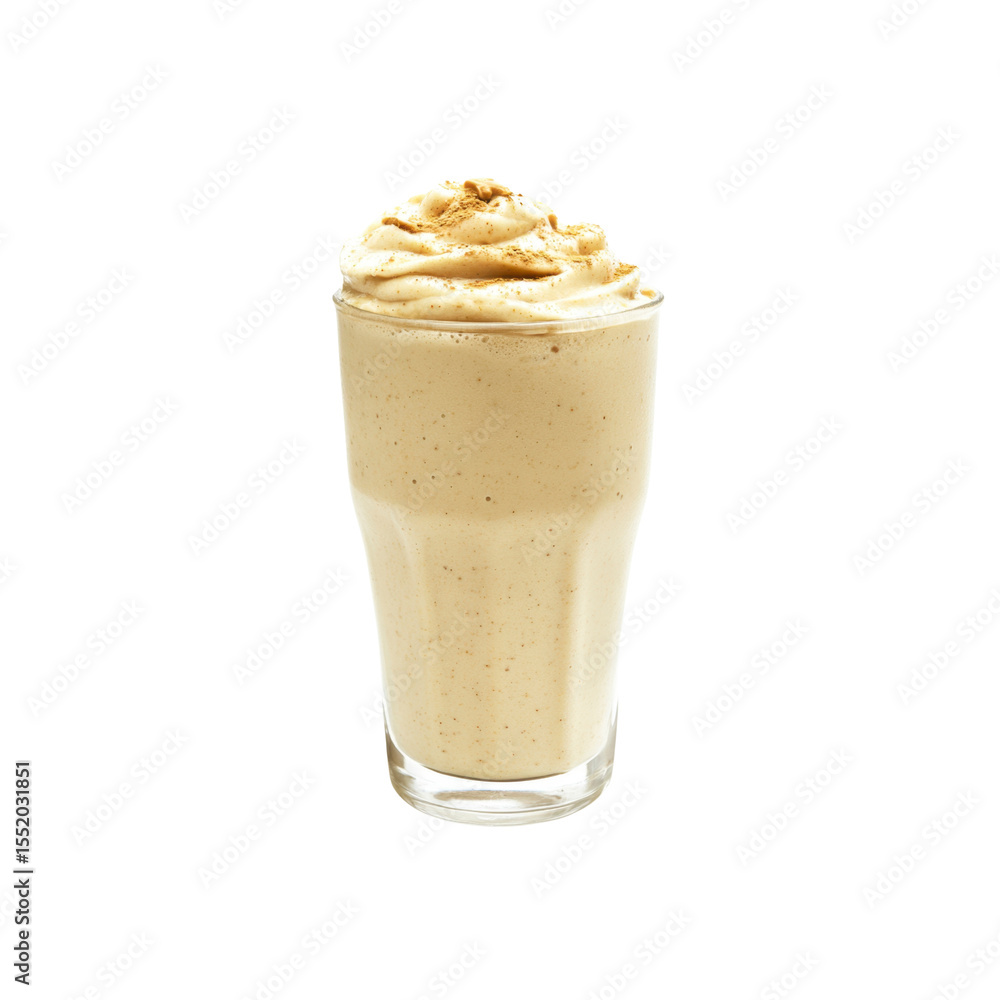 Creamy Vanilla Bean Smoothie with Cinnamon Topping in a Glass Creamy Vanilla Bean Smoothie with Cinnamon Topping in a Glass