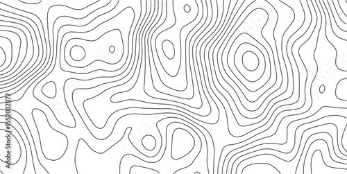 Topographic map background geographic line map with elevation assignments. Modern design with White background with topographic wavy pattern design.paper texture Imitation of a geographical map shades
