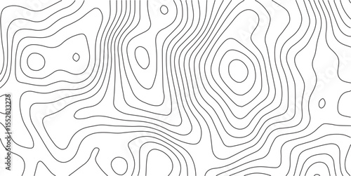 Topographic map background geographic line map with elevation assignments. Modern design with White background with topographic wavy pattern design.paper texture Imitation of a geographical map shades