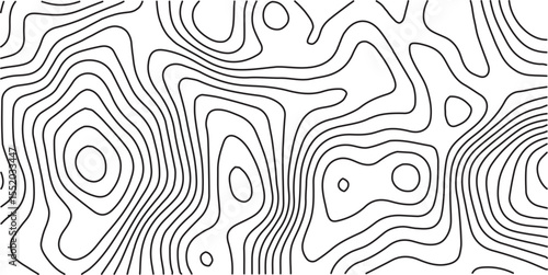 Topographic map background geographic line map with elevation assignments. Modern design with White background with topographic wavy pattern design.paper texture Imitation of a geographical map shades