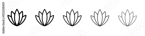 aloe vera icon simple vector outline logo