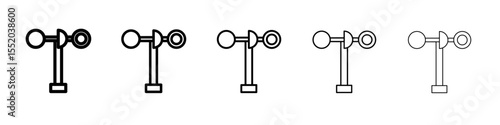anemometer icon simple vector outline logo