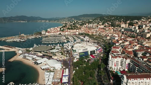 Aerial View of Cannes Lions 2025, Cannes beach and La Croisette
