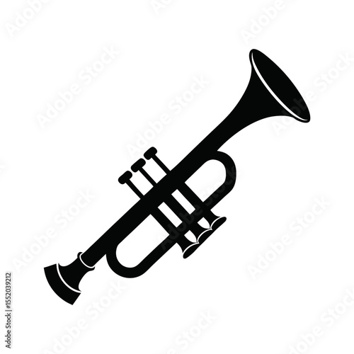 Musical Trumpet Instrument Silhouette 
