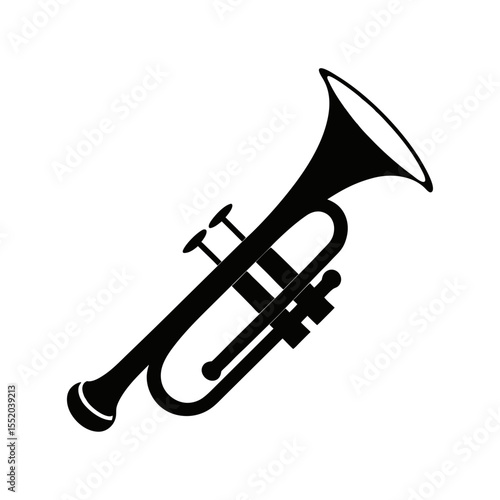 Musical Trumpet Instrument Silhouette 