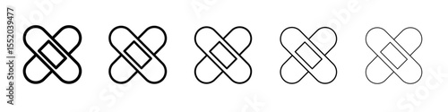 bandage icon simple vector outline logo