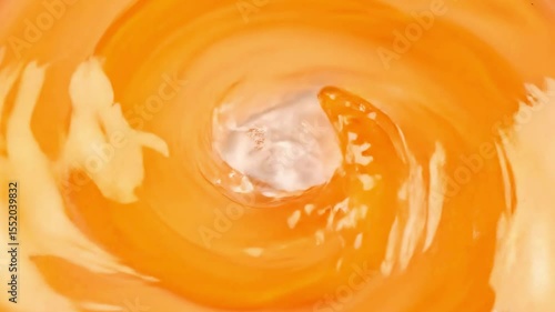 Transparent Water Spiral Moving Dynamically in Fluid Flow