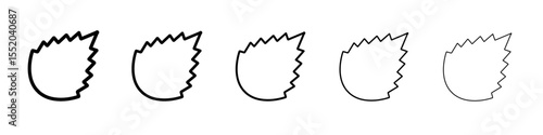 birch leaf icon simple vector outline logo