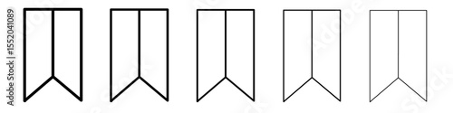 bookmark icon simple vector outline logo