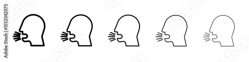 breath icon simple vector outline logo