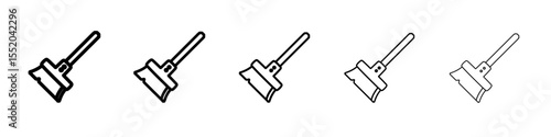 broom icon simple vector outline logo