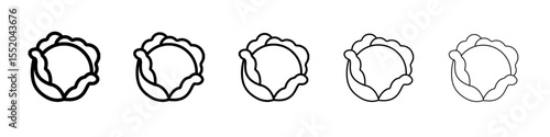 cabbage icon simple vector outline logo