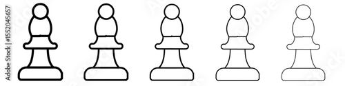 chess piece icon simple vector outline logo