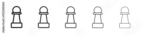 chess pawn icon simple vector outline logo