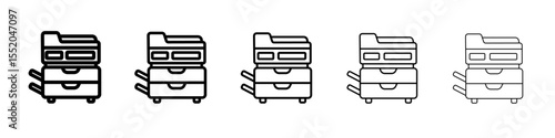 copier icon simple vector outline logo