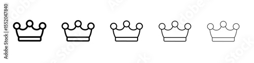 crown icon simple vector outline logo