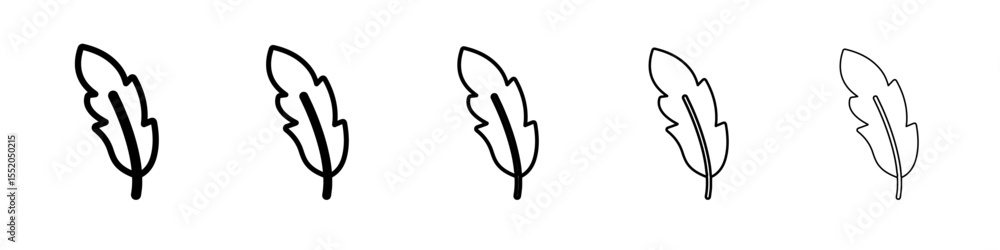 Fototapeta premium feather icon simple vector outline logo
