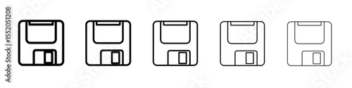 floppy disk icon simple vector outline logo
