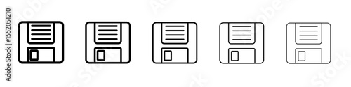 floppy disk icon simple vector outline logo