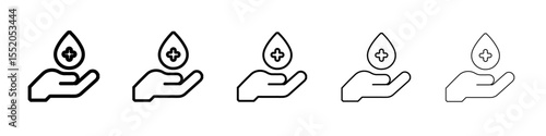 hand wash icon simple vector outline logo