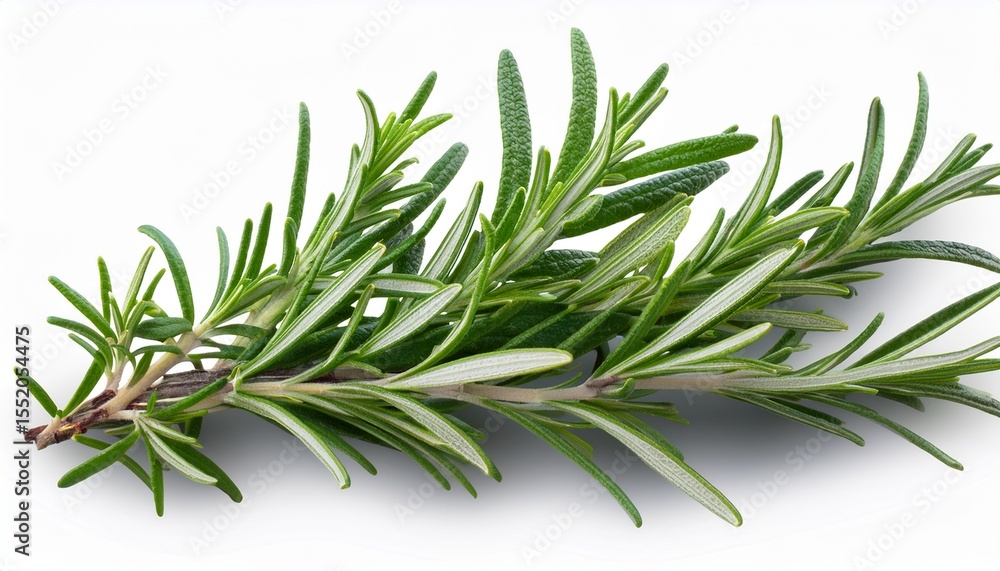Fototapeta premium a sprig of wild rosemary with delicate green leaves isolated on a transparent background png file