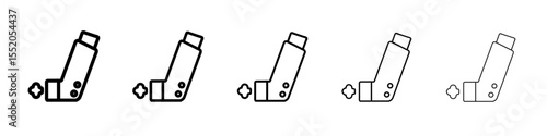 inhaler icon simple vector outline logo