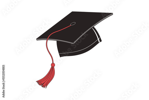 black graduation cap, symbol of excelence