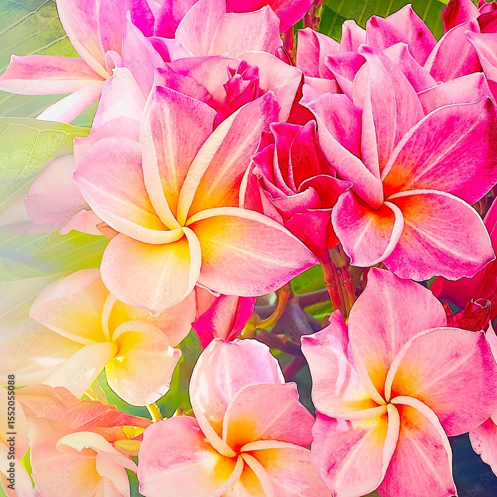 Fototapeta premium frangipani plumeria flowers