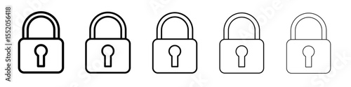 lock icon simple vector outline logo