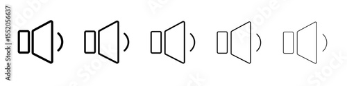 low volume icon simple vector outline logo