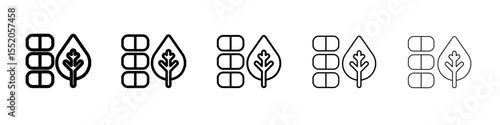 mint gum icon simple vector outline logo