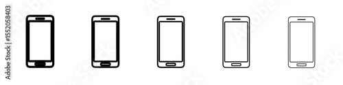 mobile icon simple vector outline logo