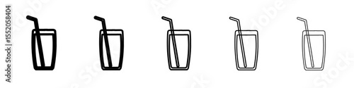 mocktail icon simple vector outline logo