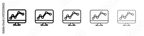 monitor icon simple vector outline logo