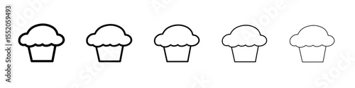 muffin icon simple vector outline logo