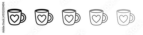 mug icon simple vector outline logo