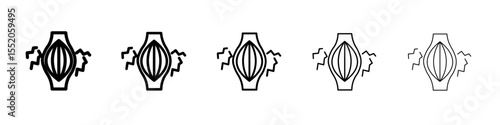 muscle sore icon simple vector outline logo