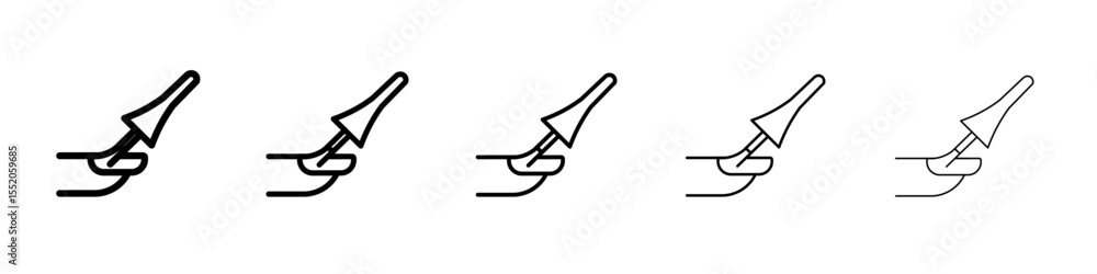 Fototapeta premium nail polish icon simple vector outline logo