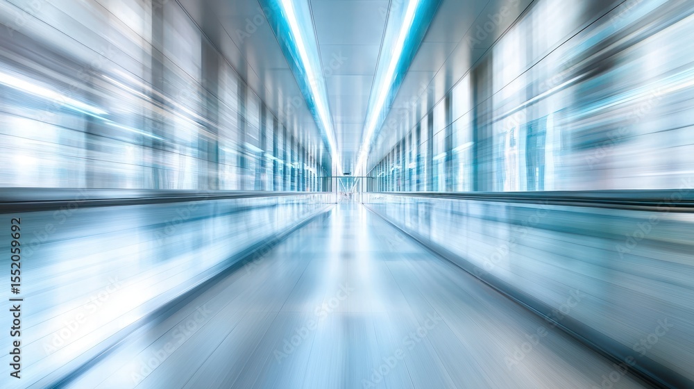 Futuristic Motion Blur Corridor: Speed, Technology, and Modern Architecture Futuristic Motion Blur Corridor: Speed, Technology, and Modern Architecture