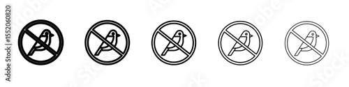 no bird icon simple vector outline logo