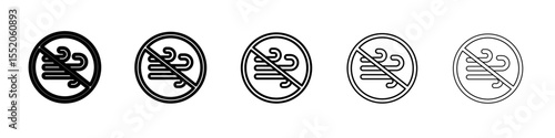 no breeze icon simple vector outline logo
