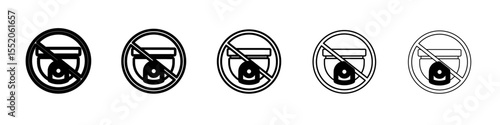 no cctv icon simple vector outline logo