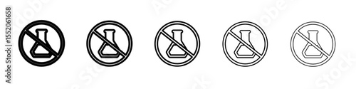 no chemical icon simple vector outline logo