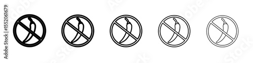 no chilli icon simple vector outline logo