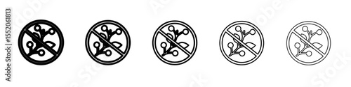no coffee plant icon simple vector outline logo