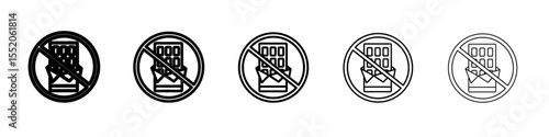 no chocolate icon simple vector outline logo