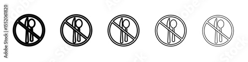 no cutlery icon simple vector outline logo