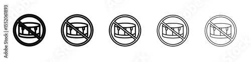 no drum icon simple vector outline logo