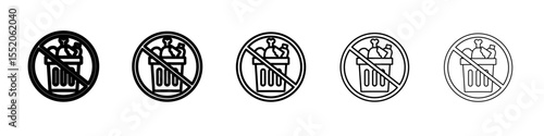 no food waste icon simple vector outline logo
